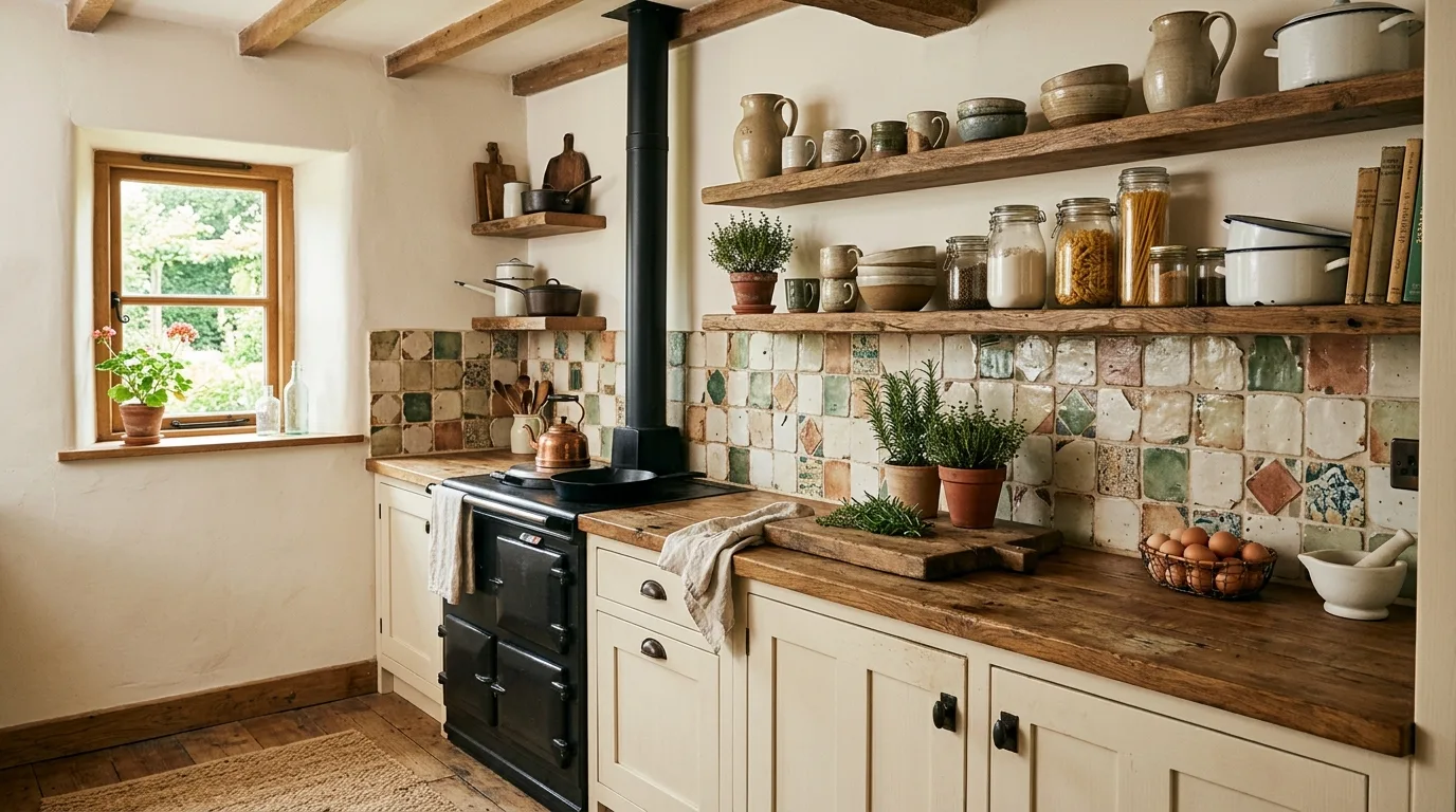Bring in vertical tile to stretch the wall visually inspiration for a kitchen backsplash zone.